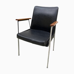 Vintage Armchair in Chrome and Leather from Mauser
