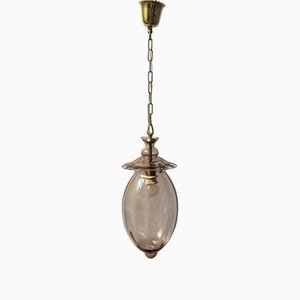 Glass Pendant Light attributed to Venini Cappellin, 1930s
