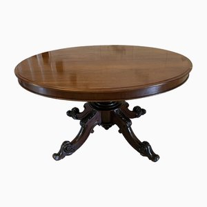 Mesa de comedor victoriana oval de caoba, década de 1850