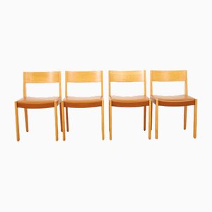Solid Beech Model 266 Dining Chairs by Martha Huber-Villiger for Horgen Glarus, 1954, Set of 4