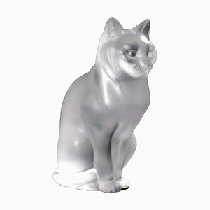 Sitting Cat in Crystal from Lalique France, 1932