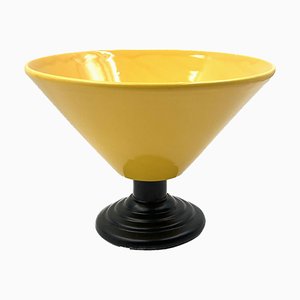 Postmodern Yellow Conic Vase, Italy, 1980s