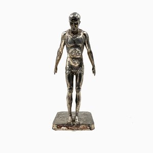 Silver Plated Swimmer Figure by Wilhelm Zwick for Kayser, 1930s