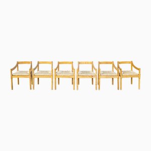 Italian Carimate Dining Chairs by Vico Magistretti for Cassina, 1966, Set of 6
