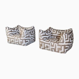 Set of Le Bambole Lounge Chairs by Mario Bellini for C&b Italia, 1970s