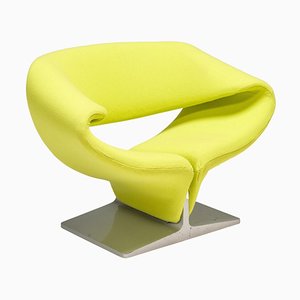 Gelber Ribbon Chair von Pierre Paulin für Artifort, 1970er