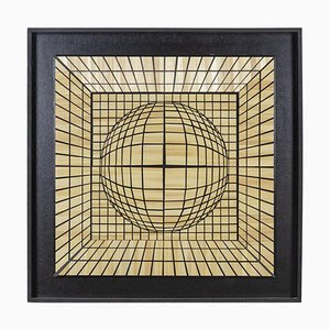 Kinetic Panel in Straw Marquetry