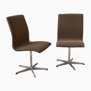 Danish Oxford Chairs by Arne Jacobsen for Fritz Hansen, 1960s, Set of 2