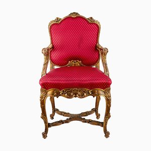 Carved Armchair in the style of Rococo, 1920s