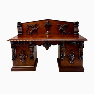 William IV Sideboard aus geschnitztem Mahagoni, 1850er