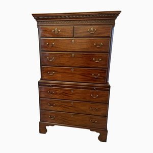 George III Mahogany Chest on Chest, 1800s