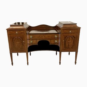 19th Century Mahogany Inlaid Marquetry Sideboard by Hewetsons, London, 1880s