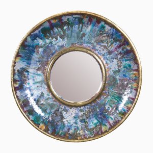 Specchio vintage in ceramica, anni '50