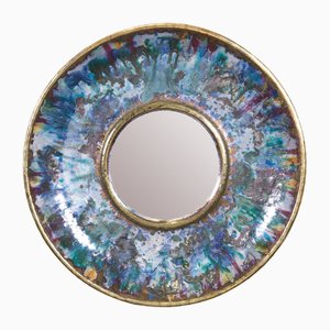 Vintage Ceramic Mirror, 1950s