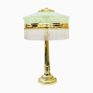 Art Deco Table Lamp with Opaline Glass and Glass Sticks, Vienna, 1920s