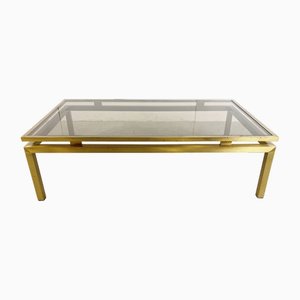 Brass Coffee Table attributed to Guy Lefevre, 1970s