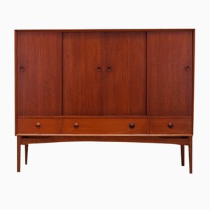 Credenza alta in teak, Danimarca, anni '60