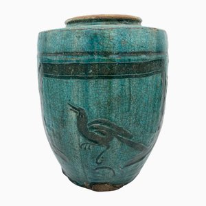 Pot Style Martaban Antique Bleu, 1800s