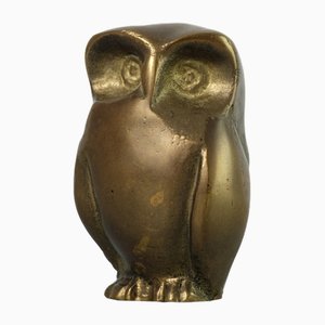 Mid-Century Owl Sculpture in Brass, 1960s