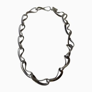Infinity Silver Necklace from Georg Jensen, 2000s