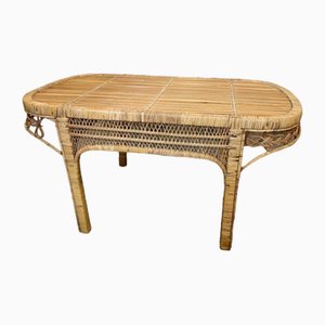 Vintage Spanish Wicker Auxiliary Table
