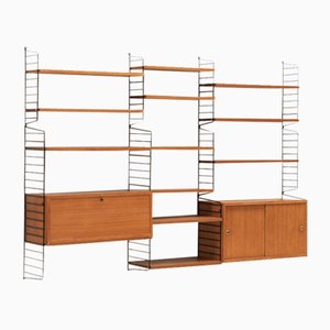 3-Piece Wall Unit by Nisse Strinning for String, Sweden, 1960s