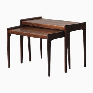 Danish Nesting Tables in Rosewood, 1960s, Set of 2