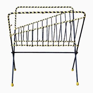 Moderner Zeitschriftenständer aus Metall, 1950er