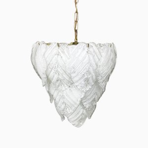 Vintage Leaf Chandelier in Murano Glass, 1970s