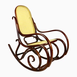 Vintage Brown Rocking Chair by Michael Thonet