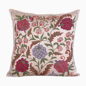 Housse de Coussin Suzani Vintage en Soie, 2010s