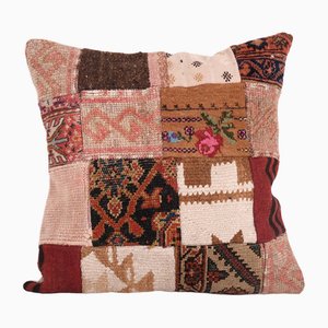 Housse de Coussin Kilim Patchwork en Laine, 2010s