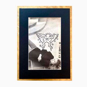 Keith Haring, basándose en la imagen de Kim Basinger, 1987, con rotulador en una fotografía