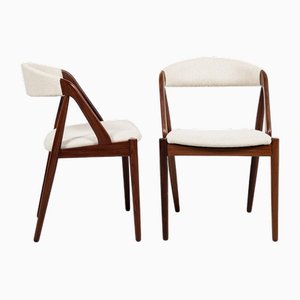 Danish Model 31 Chairs in Teak attributed to Kai Kristiansen for Schou Andersen, Set of 2