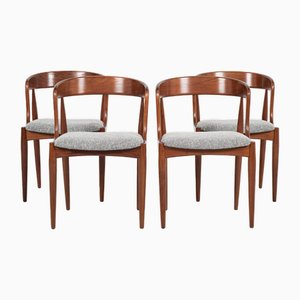 Mid-Century Danish Dining Chairs in Teak attributed to Johannes Andersen for Uldum, 1960s, Set of 4