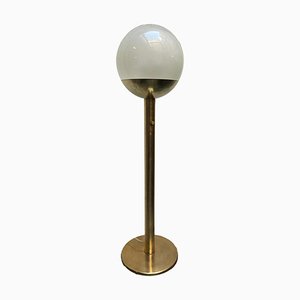 Brass and Glass P428 Floor Lamp attributed to Pia Guidetti Crippa for Luci, Italy, 1970s