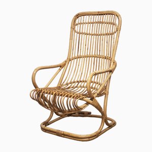 Italienischer Sessel aus Bambus, Tito Agnoli zugeschrieben, 1960er