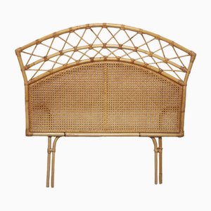Vintage Single Bamboo and Cane Headboard, 1970s