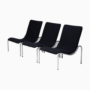 Model 704 High Back Lounge Chairs by Kho Liang Ie, 1968, Set of 3