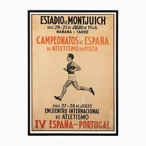 Affiche de Compétition d'Athlétisme, Espagne, 1946