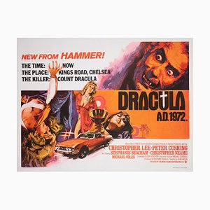 Póster de la película Dracula AD de Tom Chantrell, Reino Unido, 1972