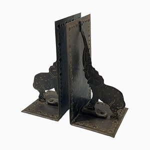 Wrought Iron Bookends by Hugo Berger for Goberg, Germany, 1910s, Set of 2