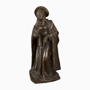 Escultura de la Virgen de bronce del siglo XIX