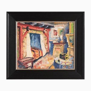 Charles Picart Le Doux, Atelier Rue Boissonade, Öl auf Holz, 1951