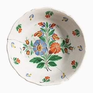 Early 19th Century French Faience Floral Serving Bowl