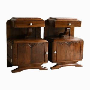 Art Deco French Bedside Cabinets, Set of 2