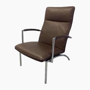 Reclining Chair in Brown Leather by Peter Maly for Cor, 1992