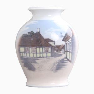 Vaso in porcellana con decorazione House of HC Andersen di Royal Copenhagen, anni '80