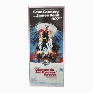 Vintage Australian Diamonds Are Forever James Bond Movie Poster, 1971