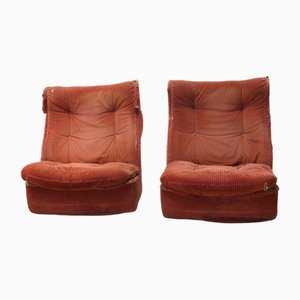 Set of Orchidée Lounge Chairs by Michel Cadestin for Airborne, 1970s